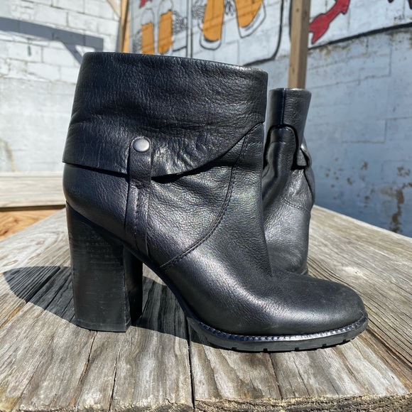 Franco Sarto Size 8.5 Leather Heeled Boots - Picture 2 of 2